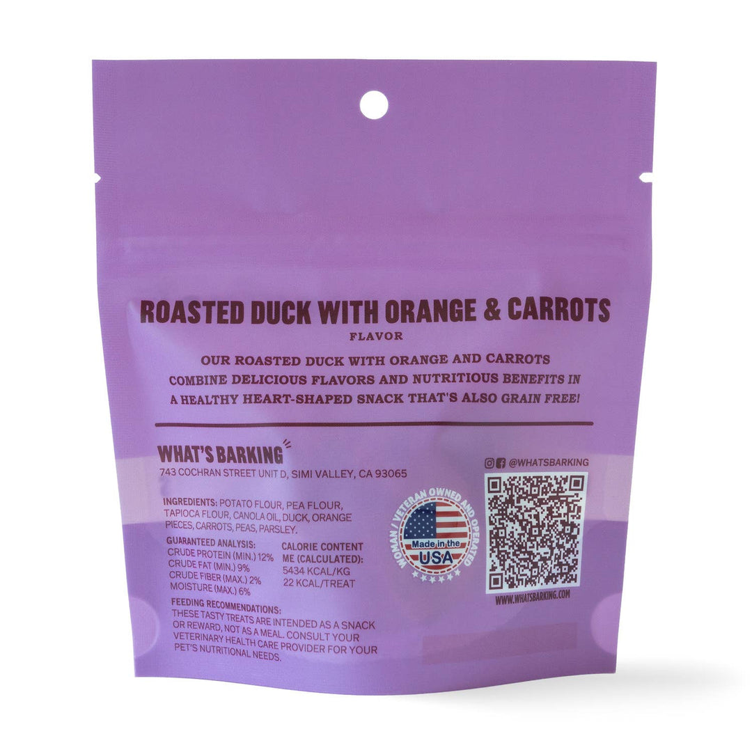 Roasted Duck w/ Orange & Carrot Crunchy Dog Treats, 1oz Case