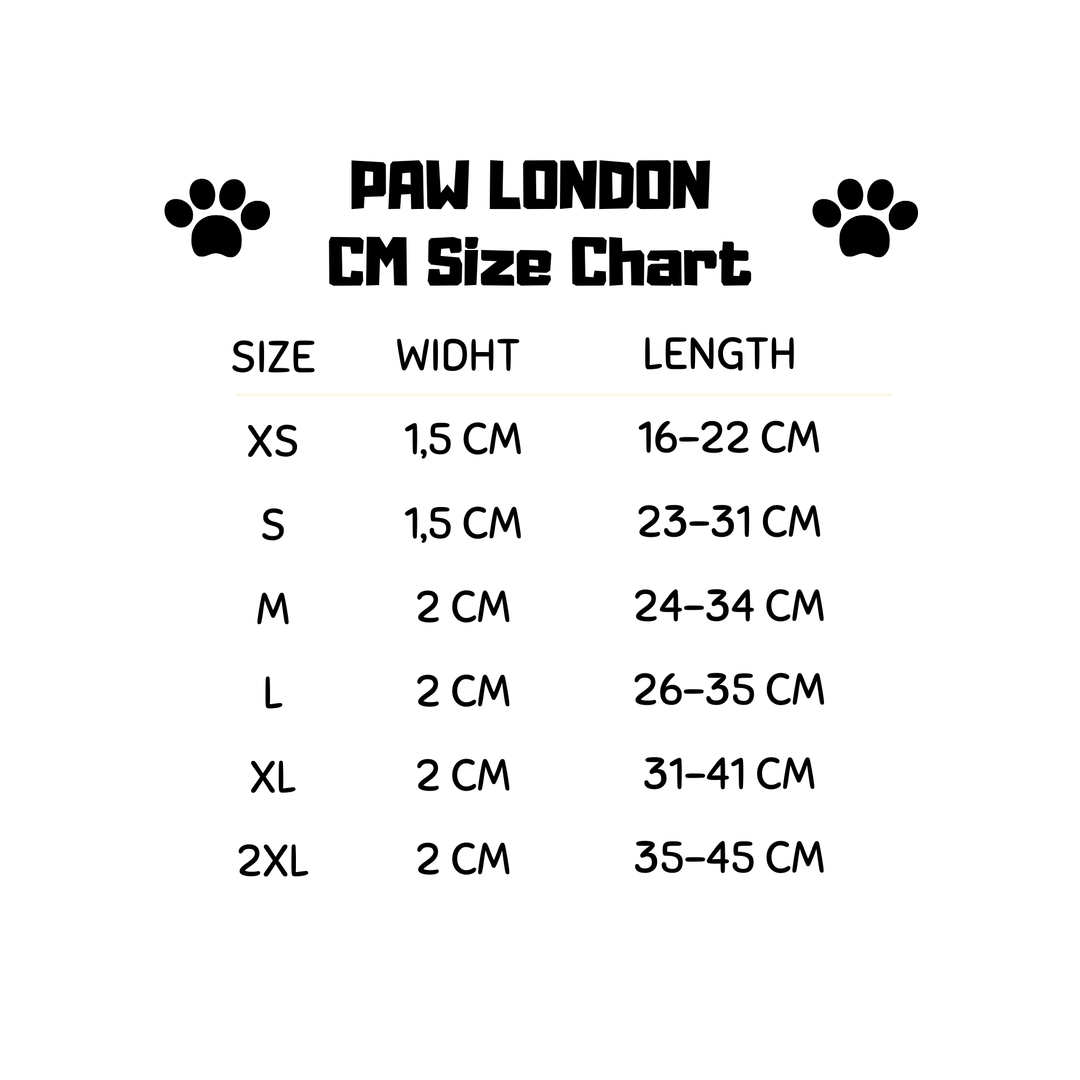 Paw London - Hampstead Blue Swarovski Collar White: XL