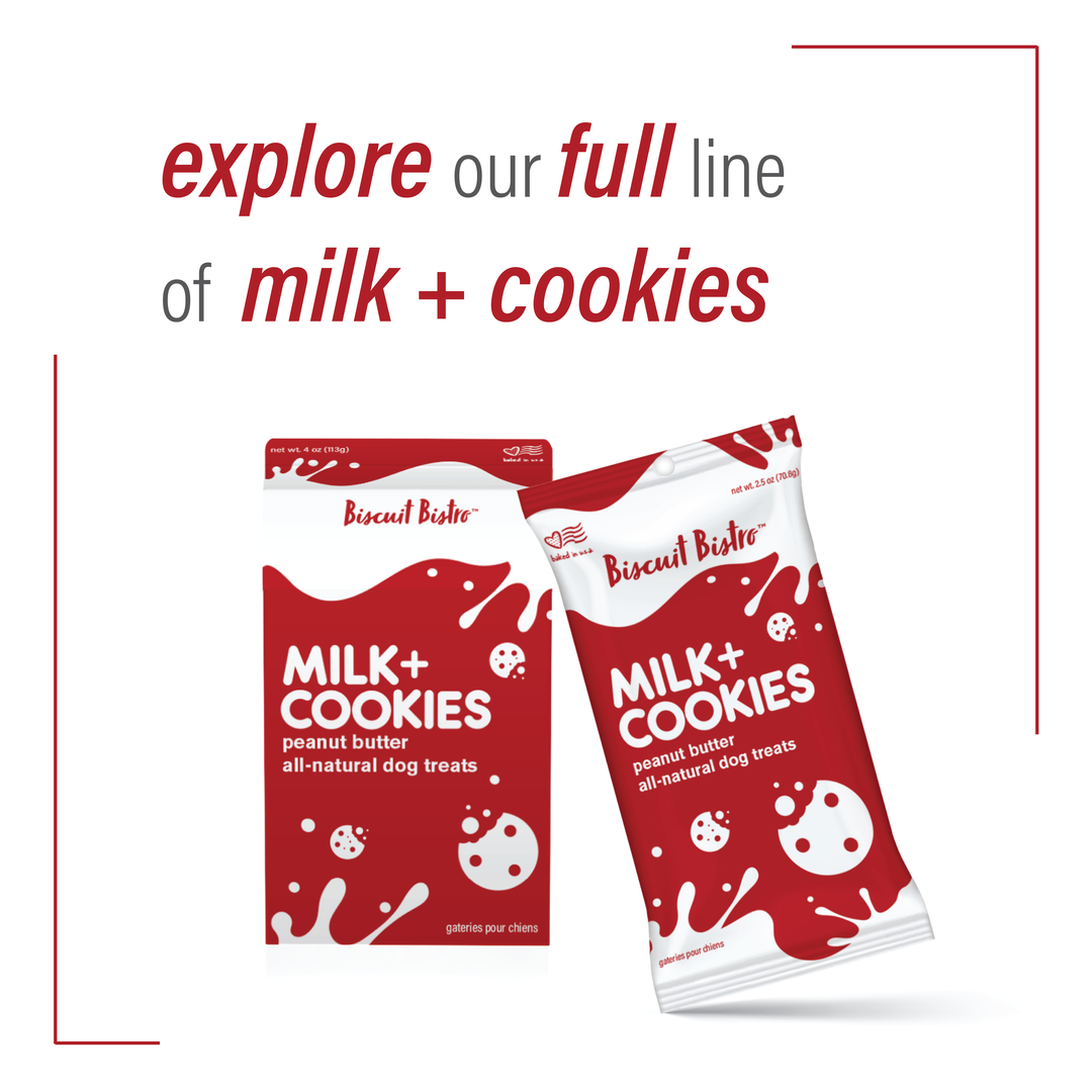 Petknowledgy by Spunky Pup - Milk + Cookies - Peanut Butter Dog Treats - 4 oz