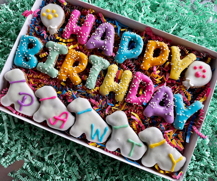 YumYum4DOGS - Happy Birthday PAWTY letter dog treat (GIFT BOX)