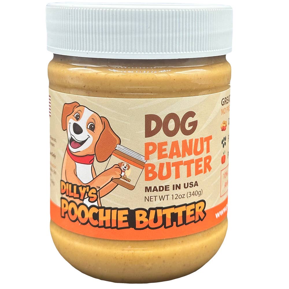 Poochie Butter - 12oz Dog Peanut Butter Jar