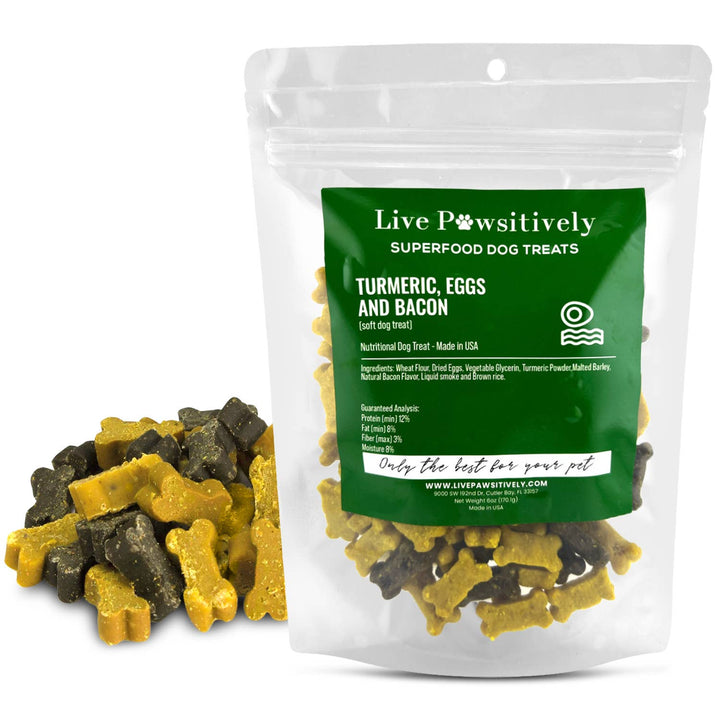Live Pawsitive - Turmeric, Eggs and Bacon (soft dog treat)