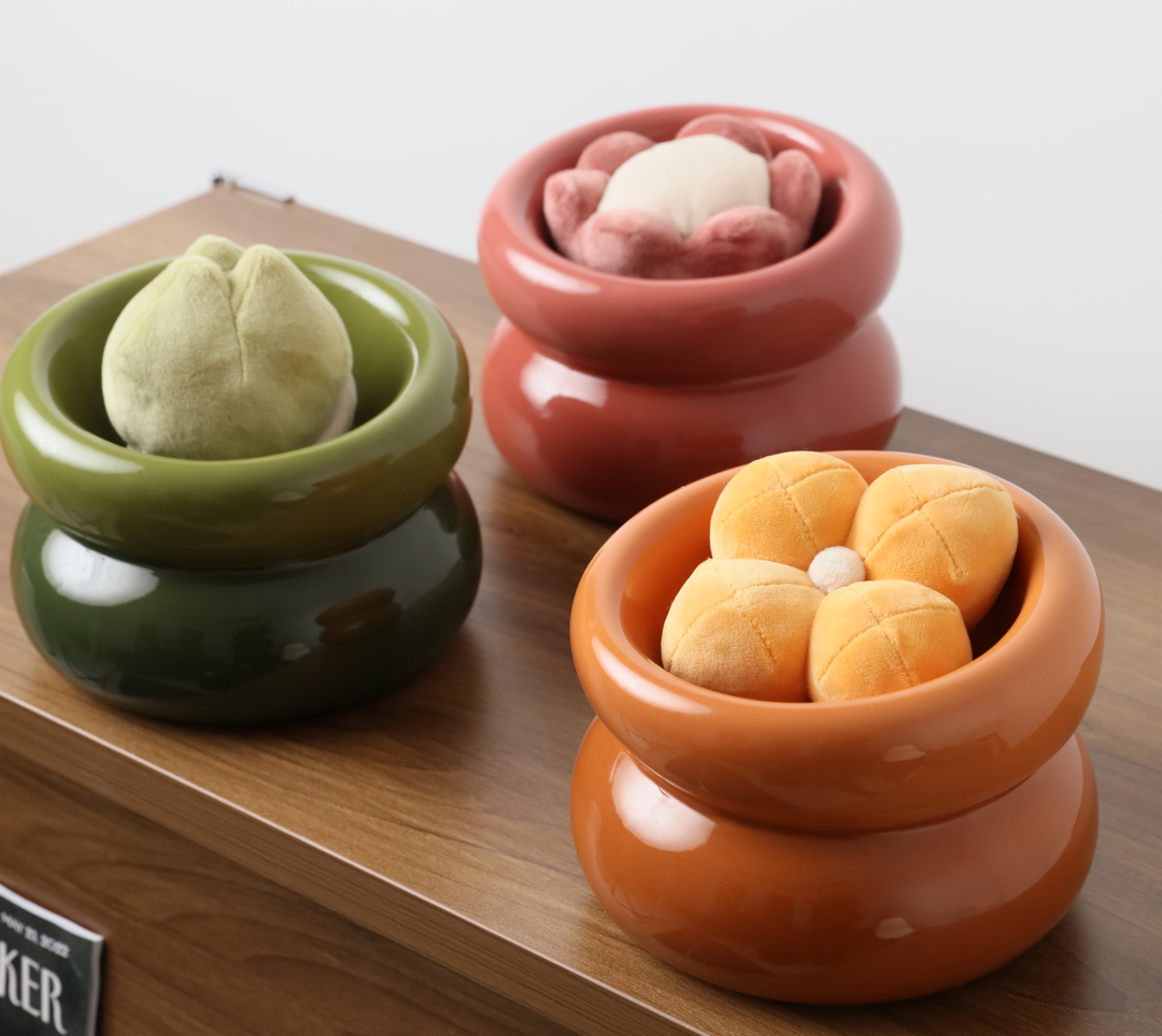 PEHOM - Soufflé Pet Bowl - Amber Orange