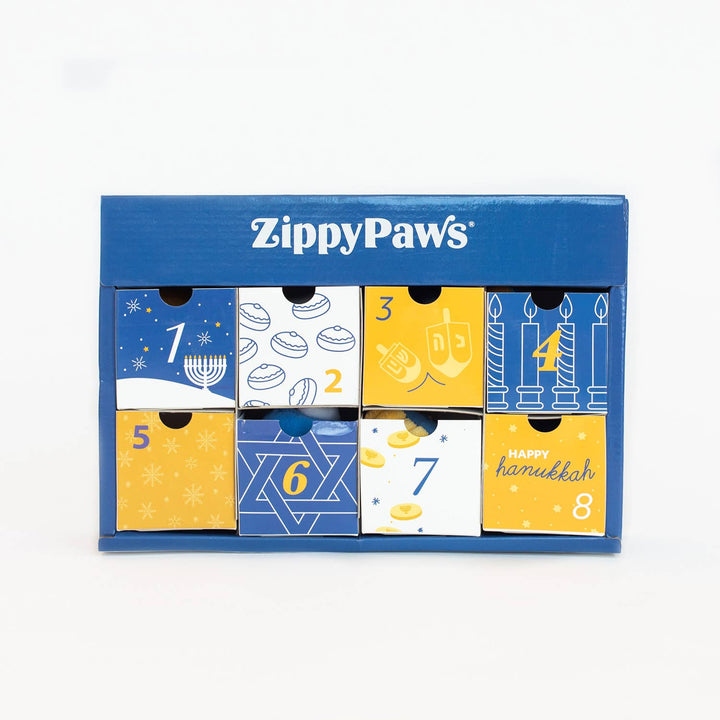 ZippyPaws - 8 Nights of Hanukkah Box - Holiday Dog Toy