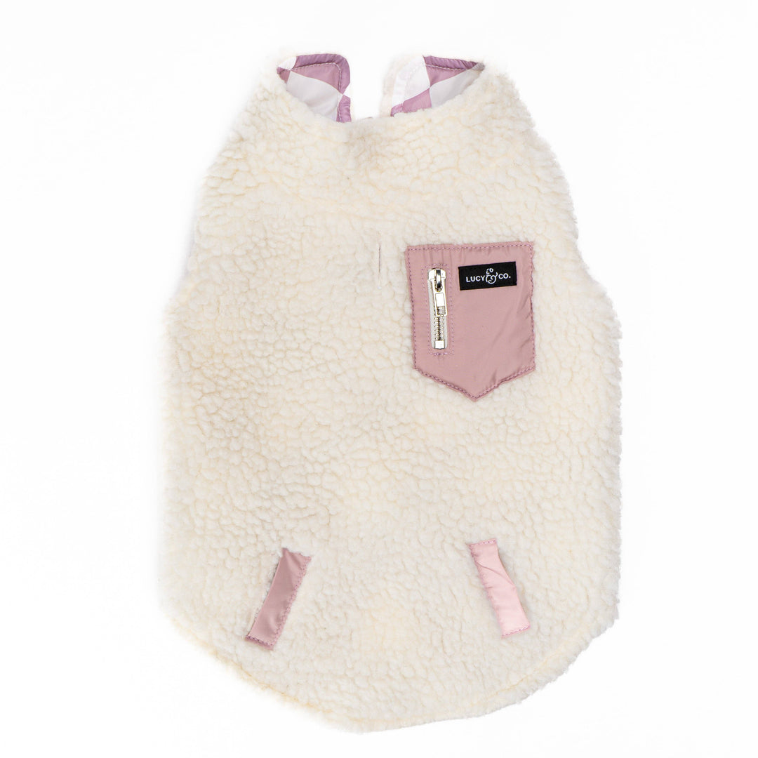 The Checked Out Reversible Teddy Vest: Large