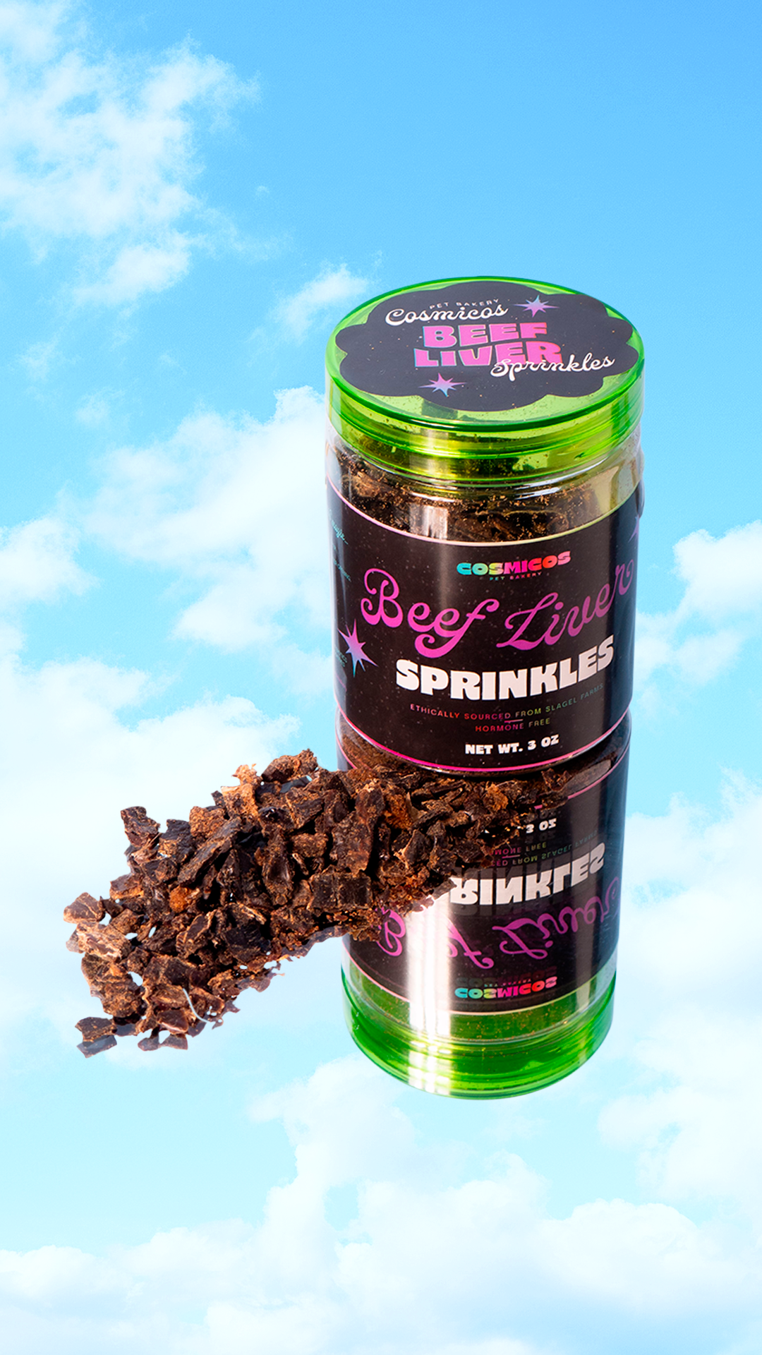 Cosmicos Pet Bakery - Beef Liver Sprinkles | Food Topper for Cats and Dogs