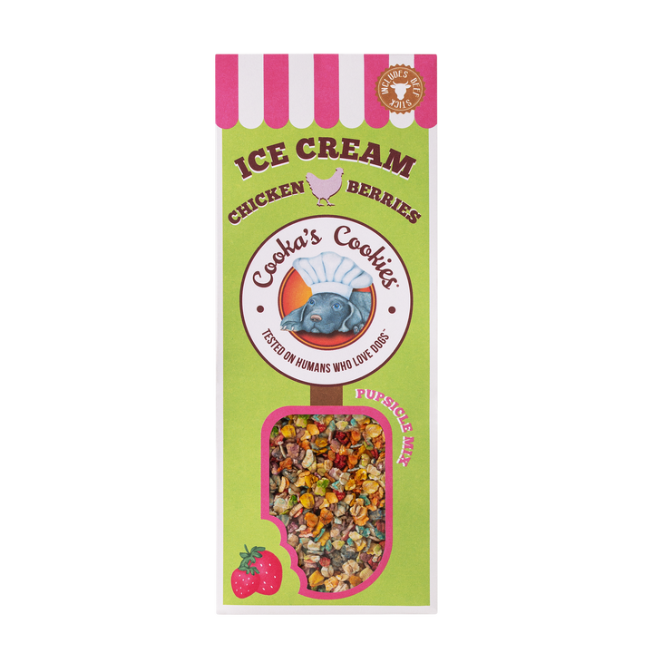 Cooka's Cookies - Ice-cream Mix with real chicken & strawberry for pets