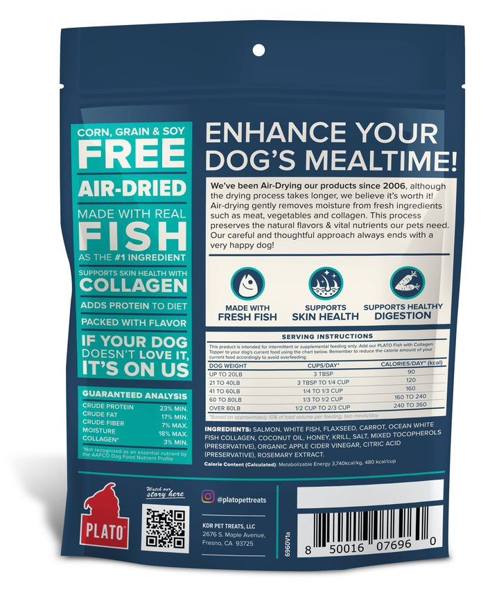 Pet Palette Distribution - Plato Food Topper Fish & Collagen Recipe 12oz