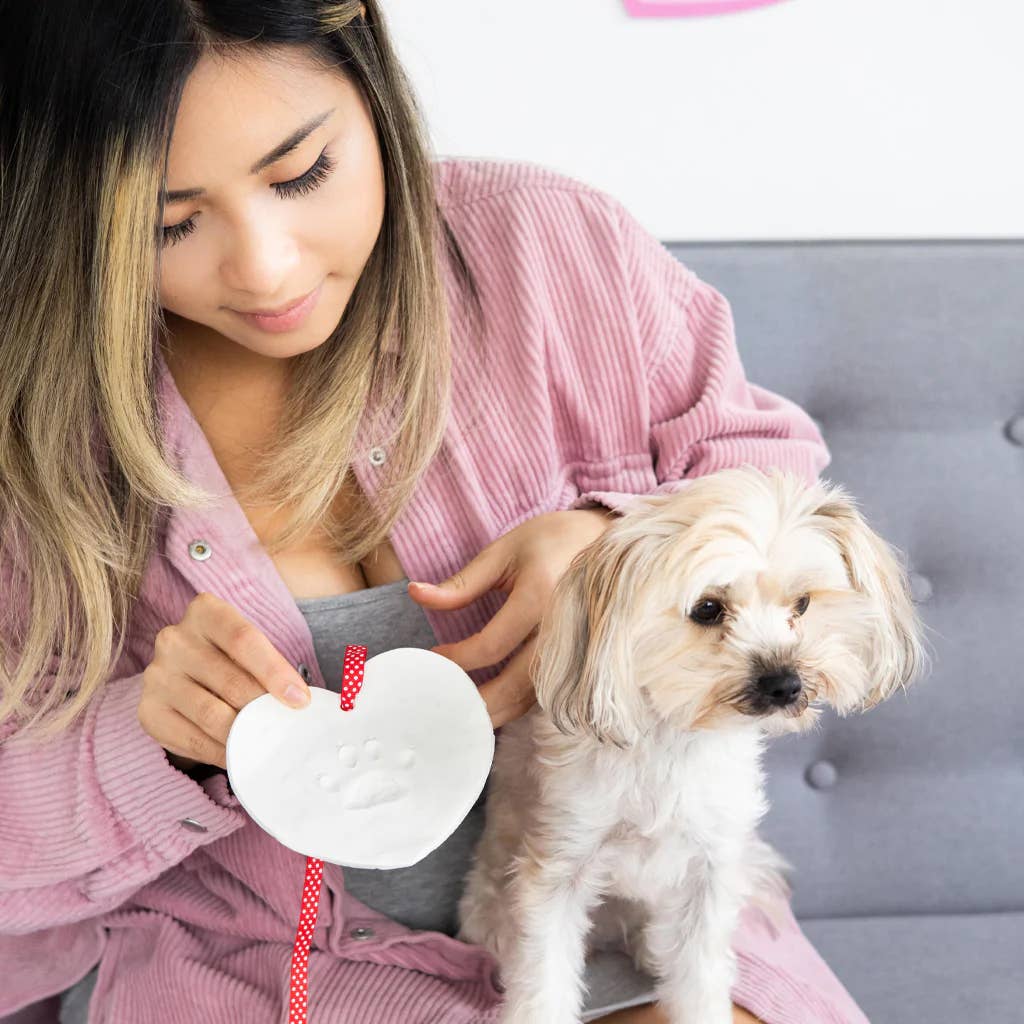 Pet Palette Distribution - Pearhead Pawprints Keepsake, Heart White