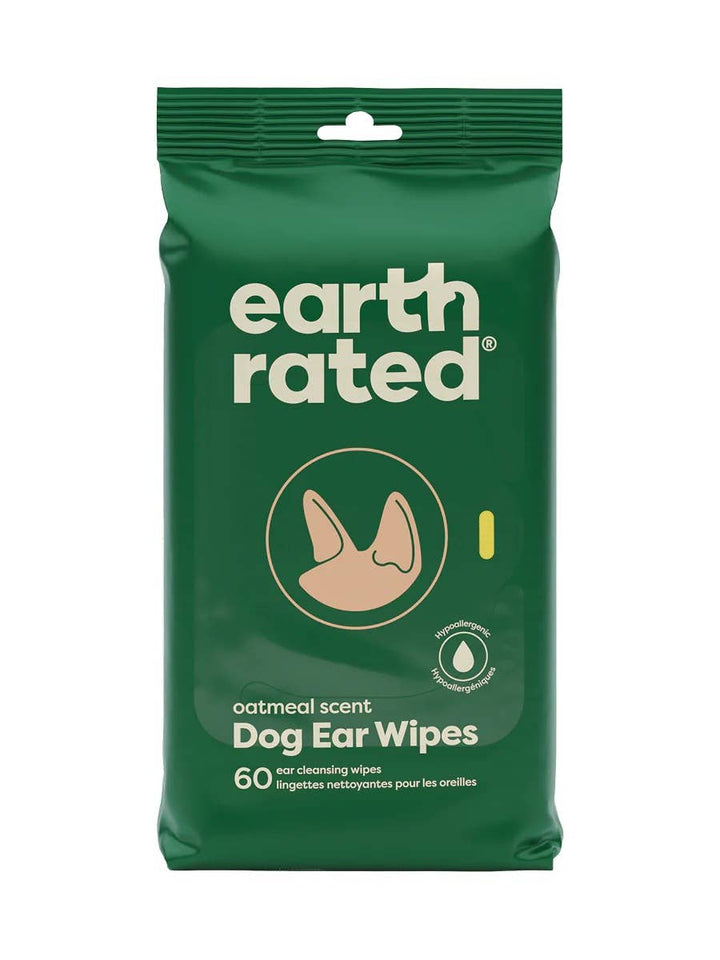 Pet Palette Distribution - Earth Rated Dog Ear Cleansing Wipes 60ct Case of 6
