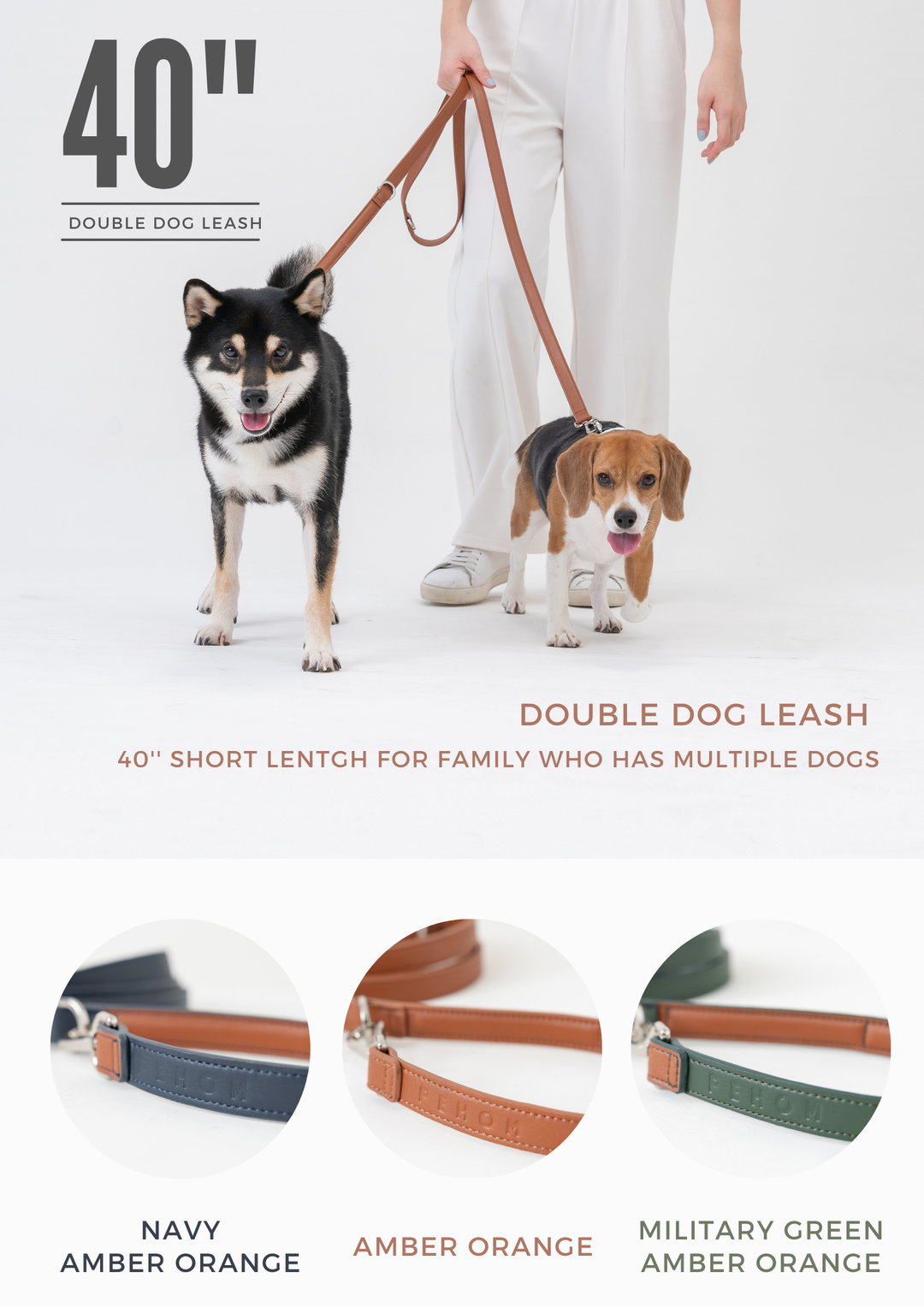 PEHOM - HART MULTI-FUNCTION LEASH: NAVY BLUE