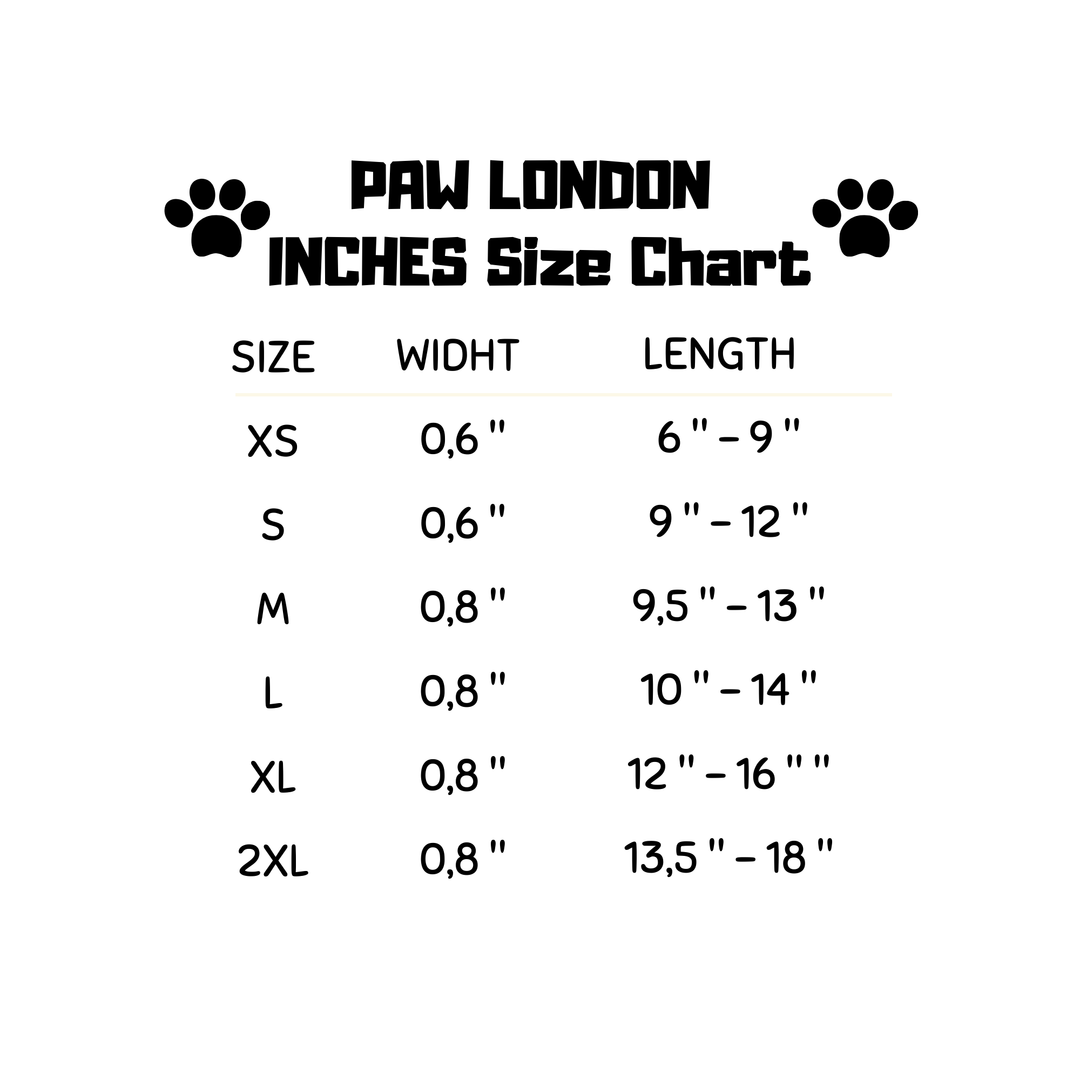 Paw London - Hampstead Blue Swarovski Collar White: XL