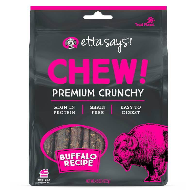 Pet Palette Distribution - Etta Says! Chew Premium Crunchy Buffalo Dog Chew 4.5oz