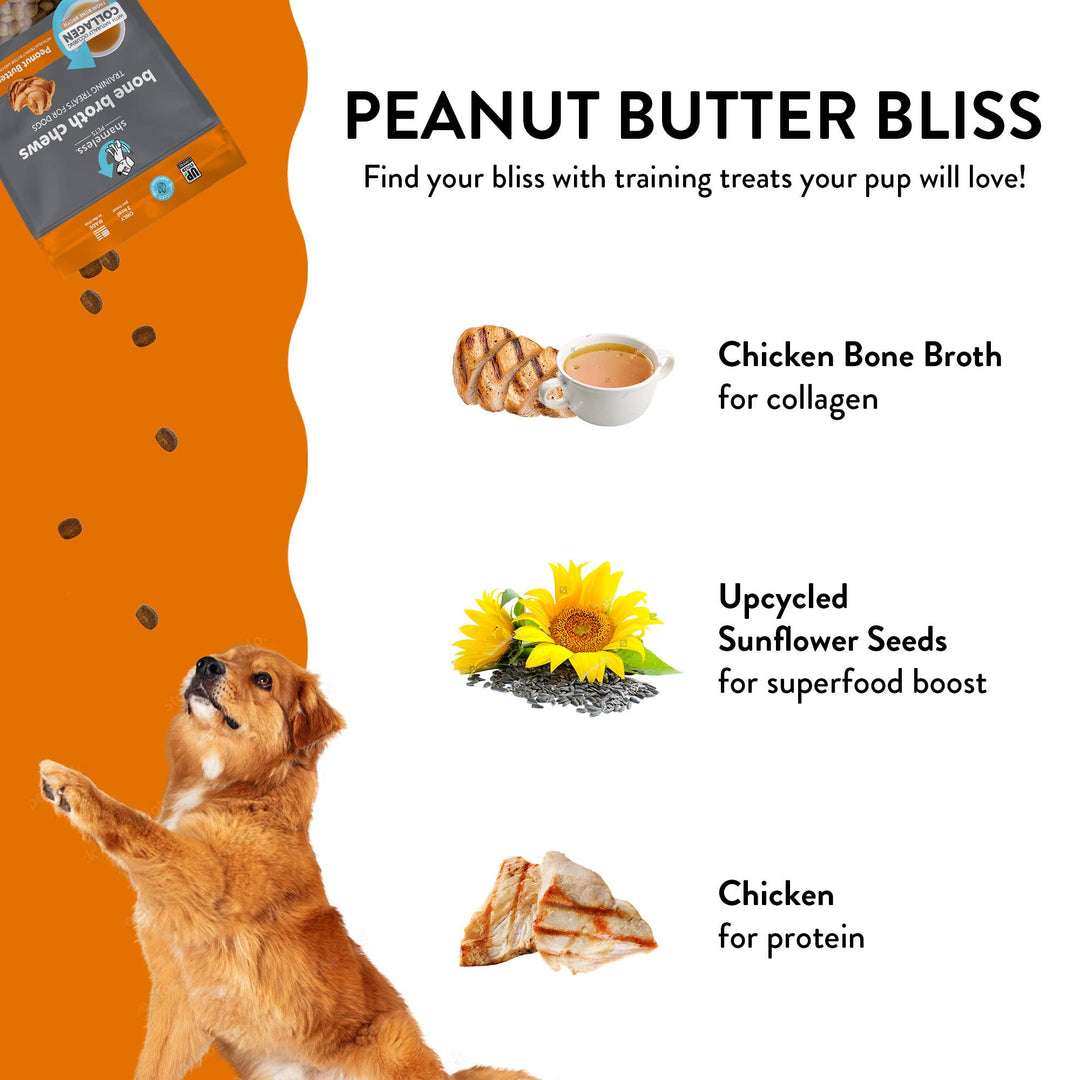Shameless Pets - Peanut Butter Bliss Bone Broth Dog Training Treats