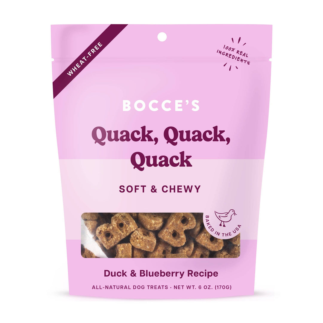 Pet Palette Distribution - Bocce's Bakery Quack Quack Quack Soft & Chewy Dog Treats 6oz