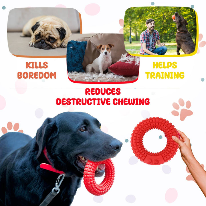 TOME DOG TOYS - SUPER DOG GIFT 3-Pack Dog Toys for Aggressive Chewers