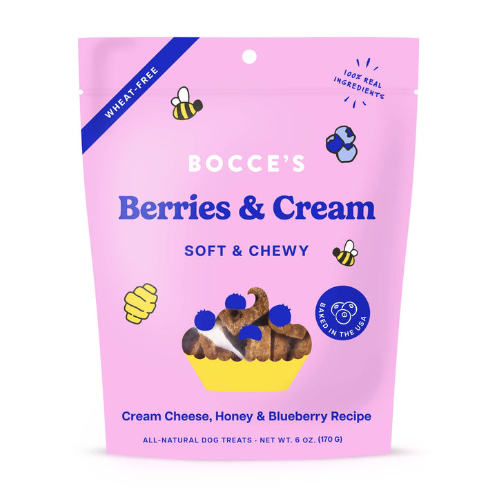 Pet Palette Distribution - Bocce's Bakery Berries & Cream Soft & Chewy Dog Treats 6oz