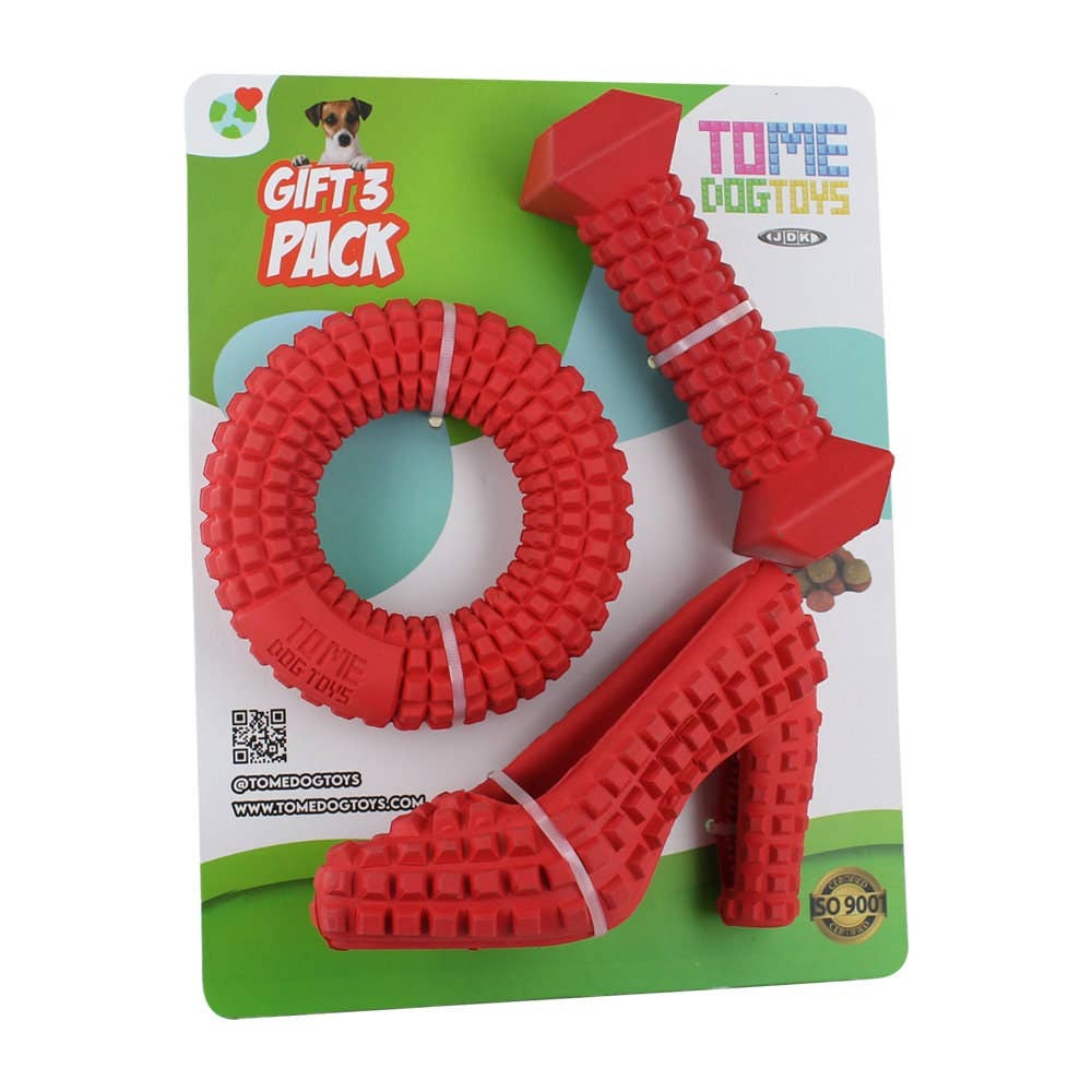 TOME DOG TOYS - SUPER DOG GIFT 3-Pack Dog Toys for Aggressive Chewers