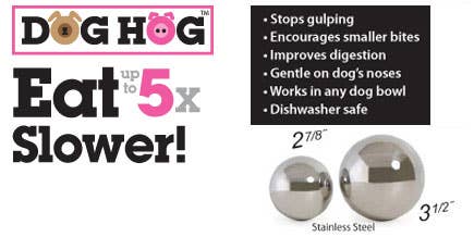 Klearwater Distribution - Portion Pacer Stainless Steel - Dog Hog - Stops Gulping: Small