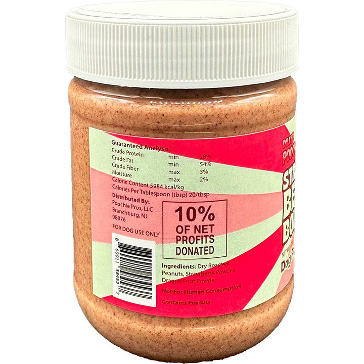 Poochie Butter - 12oz Strawberry Flavored Dog Peanut Butter Jar