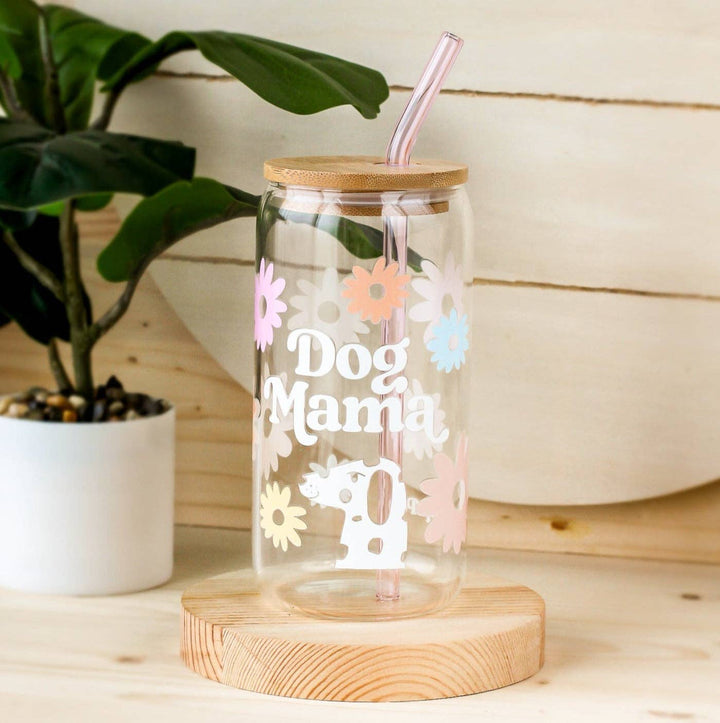 Bop Pop Pets - Dog Mama Glass | Lid + Straw