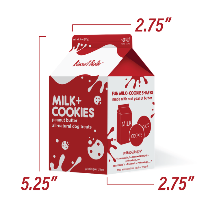 Petknowledgy by Spunky Pup - Milk + Cookies - Peanut Butter Dog Treats - 4 oz