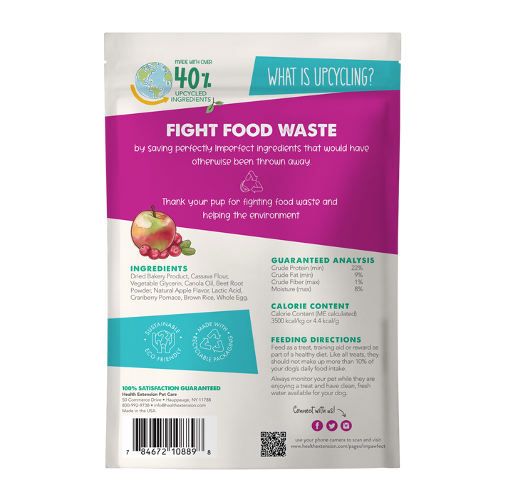 Health Extension Pet Care - Impawfect Cran-Apple Training Treats: 4oz