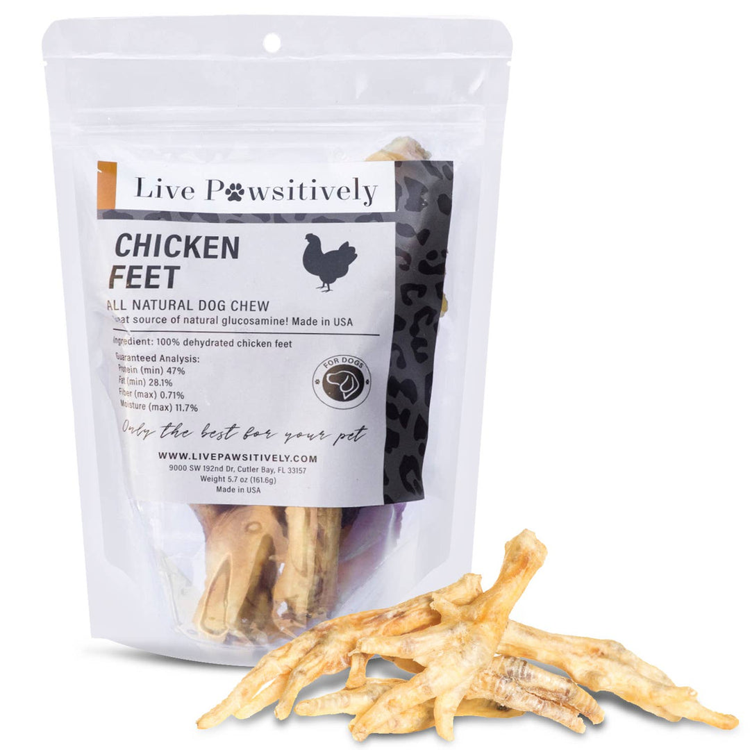 Live Pawsitive - Chicken Feet (10 Pack)