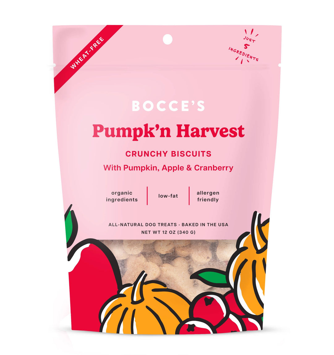 Pet Palette Distribution - Bocce's Bakery Pumpk'n Harvest Small Batch Biscuits 12oz