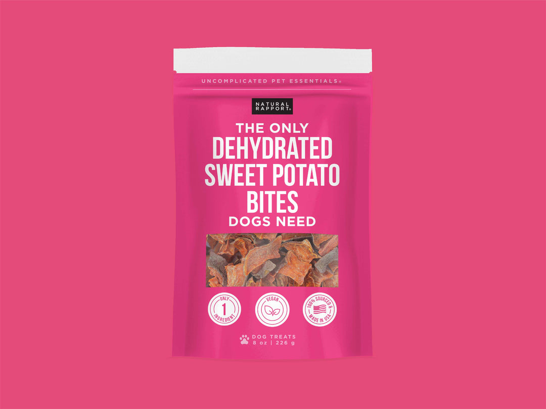 Natural Rapport - The Only Dehydrated Sweet Potato Bites Dogs Need: 8 oz