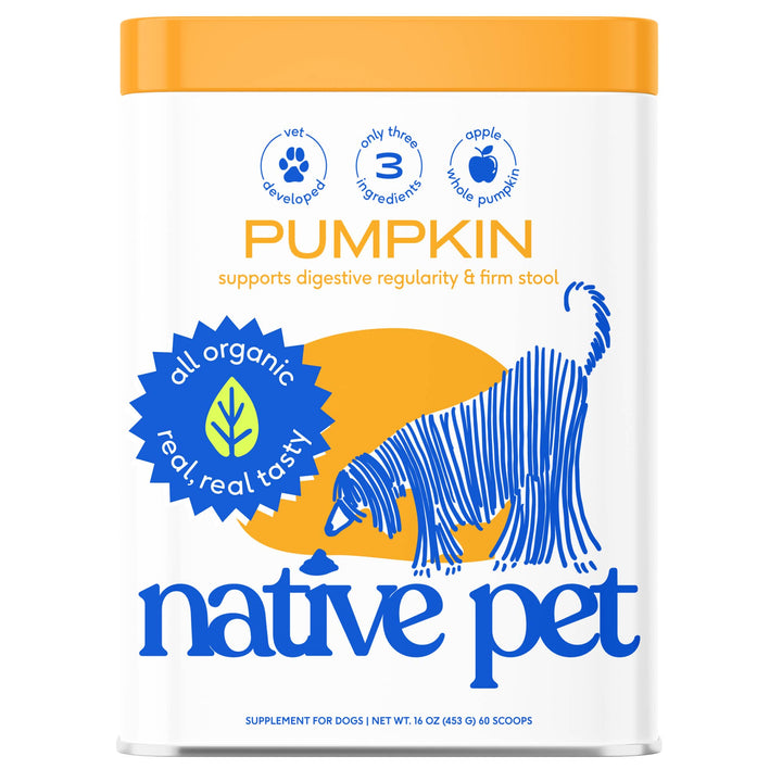 Native Pet - Organic Pumpkin Fiber Powder, Digestive Supplement for Dogs: 8 oz