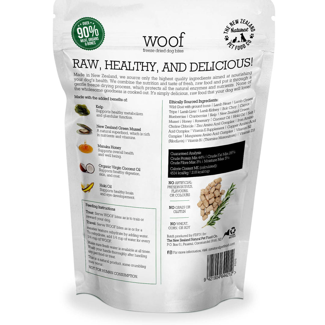 Woof Wild Goat Freeze Dried Dog Bites 1.76oz