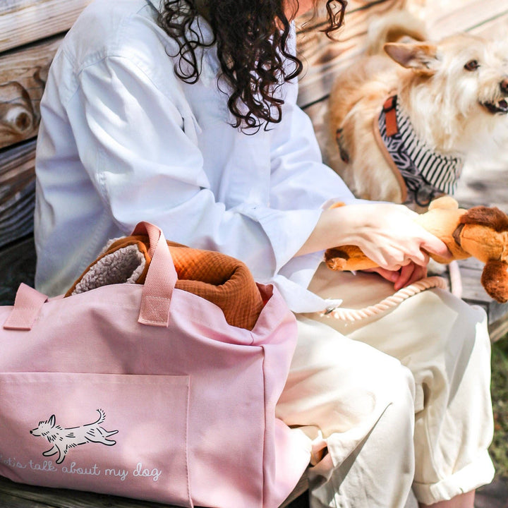 Bop Pop Pets - OVERSIZE Canvas Tote Bag | Pink