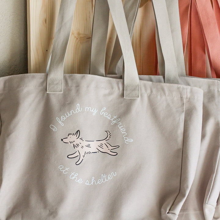 Bop Pop Pets - OVERSIZE Canvas Tote Bag | Mocha