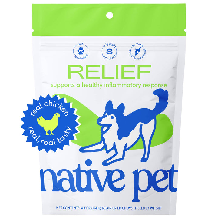 Native Pet - Relief Chews, Hip & Joint Supplement for Dogs: 30ct