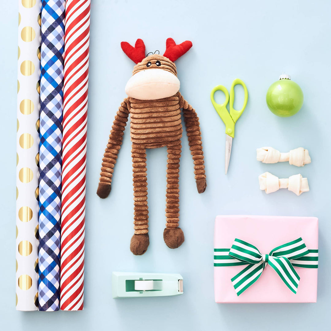 Pet Palette Distribution - ZippyPaws Holiday Crinkle Reindeer Large