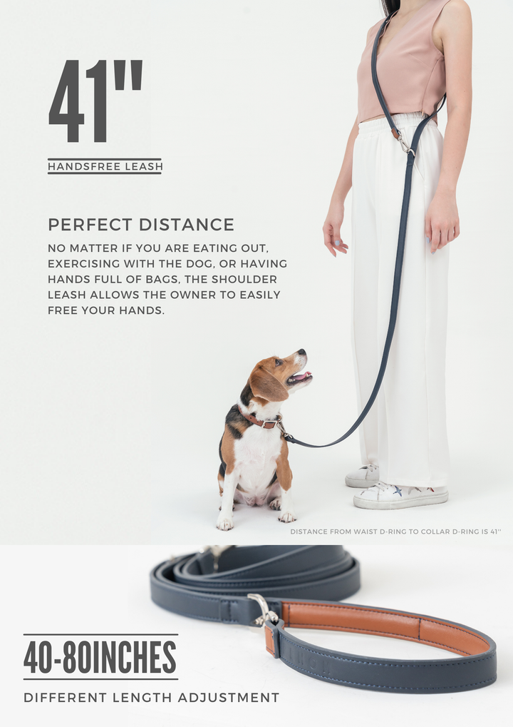 PEHOM - HART MULTI-FUNCTION LEASH: NAVY BLUE