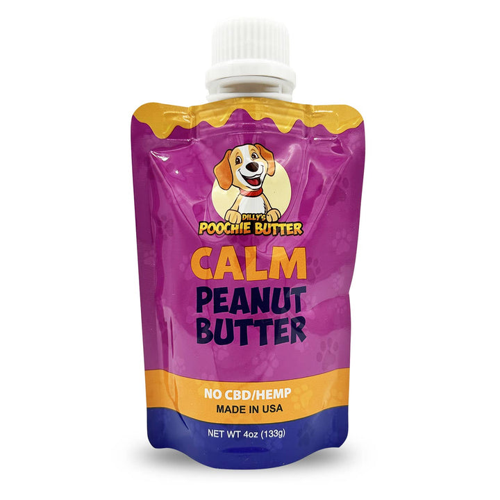 Poochie Butter - 4oz Calm PB Squeeze Pack + Marrow Bone: 5-6" Bone