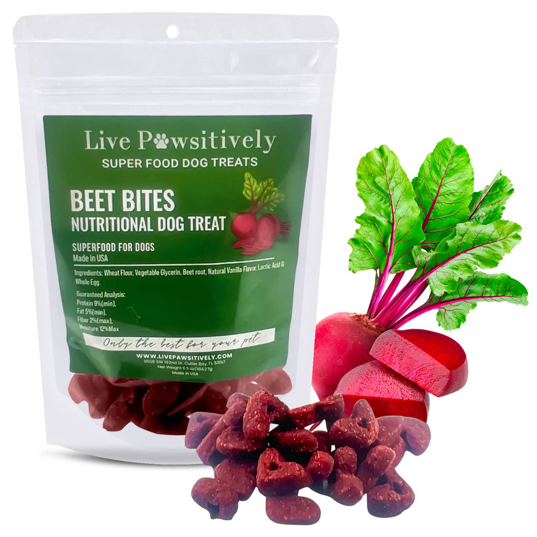 Live Pawsitive - Beet Bites Nutritional Dog Treat/Made in USA