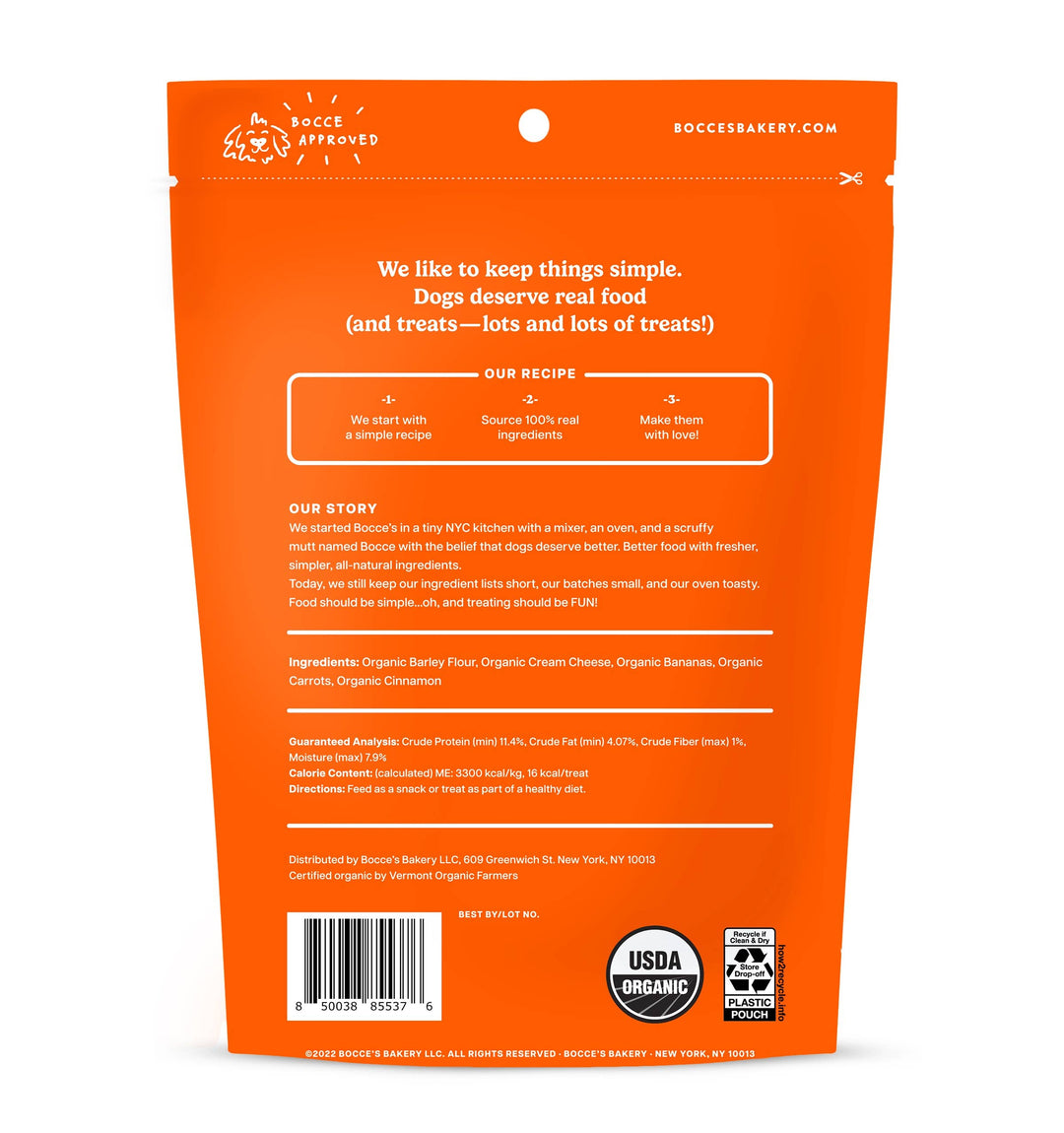 Pet Palette Distribution - Bocce's Bakery Spiced Cake Small Batch Biscuit Treats 12oz