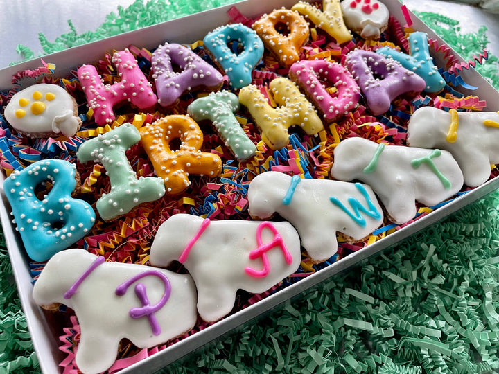 YumYum4DOGS - Happy Birthday PAWTY letter dog treat (GIFT BOX)