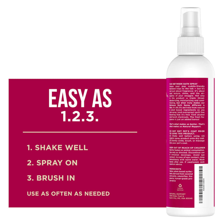 Natural Rapport - The Only Between Bath Spray Dogs Need - Cranberry & Vanilla: 8 ounce