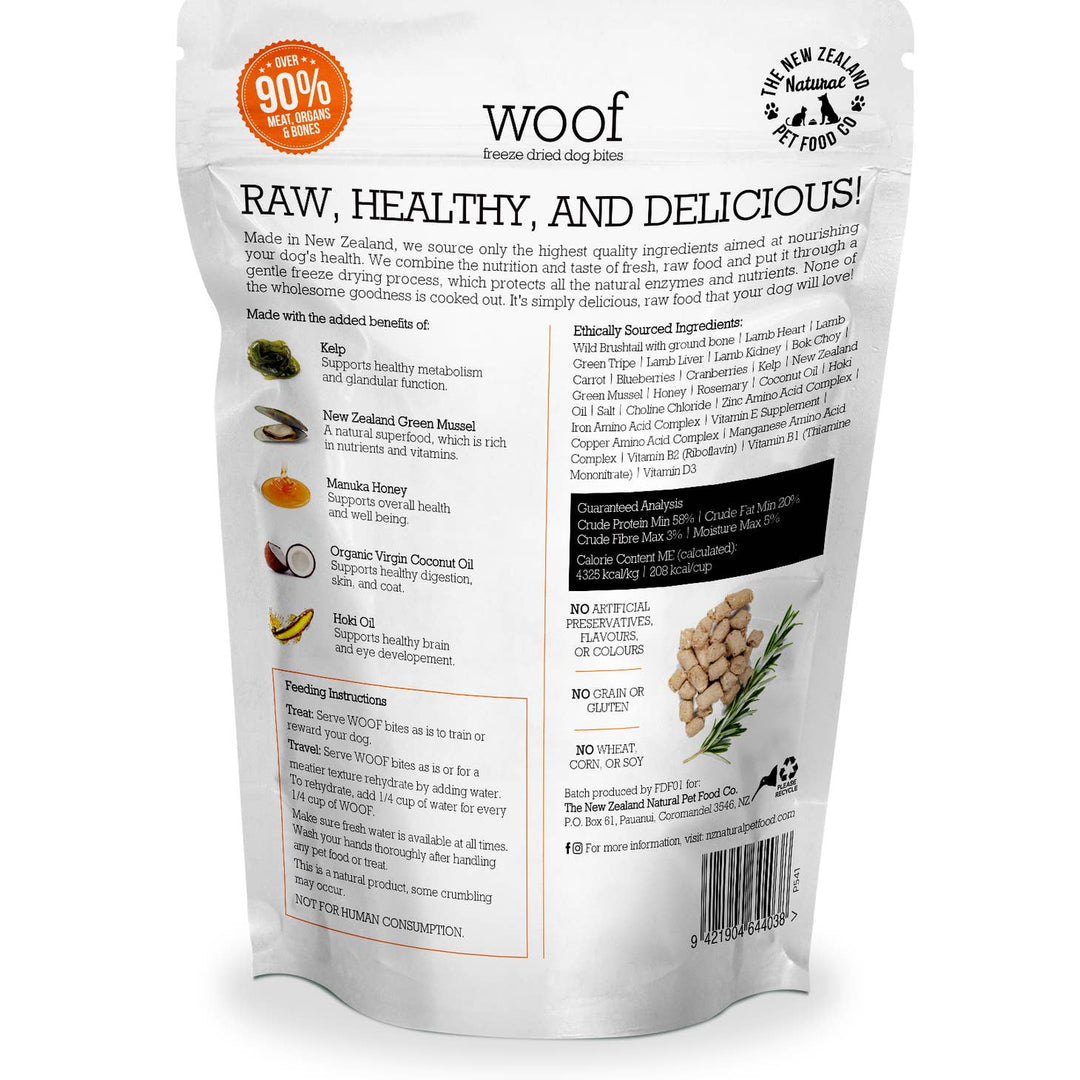 Woof Wild Brushtail Freeze Dried Dog Bites 1.76oz