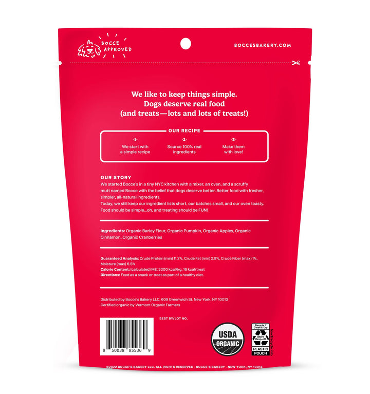 Pet Palette Distribution - Bocce's Bakery Pumpk'n Harvest Small Batch Biscuits 12oz