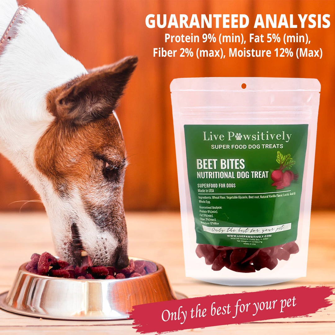 Live Pawsitive - Beet Bites Nutritional Dog Treat/Made in USA