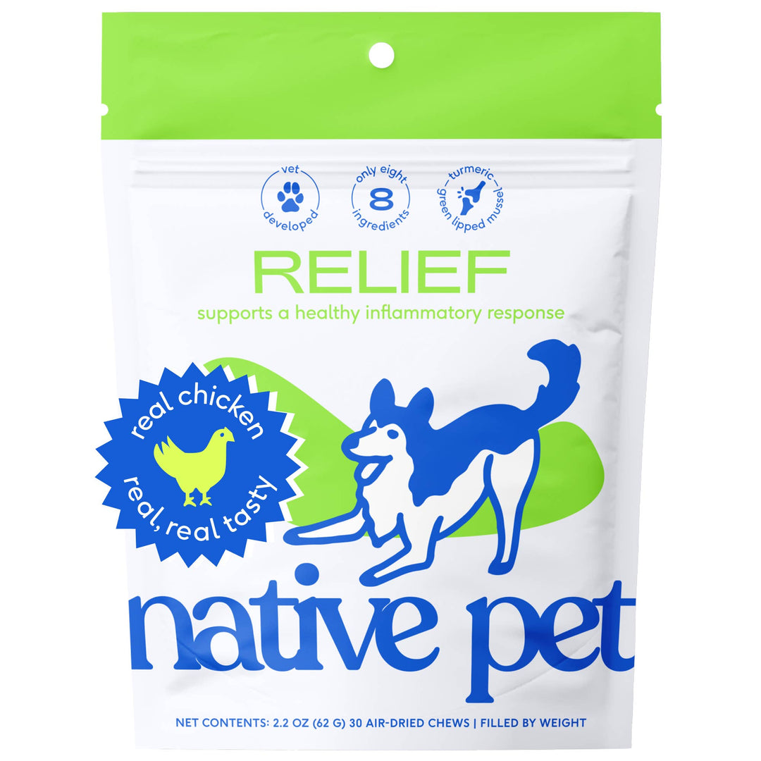 Native Pet - Relief Chews, Hip & Joint Supplement for Dogs: 30ct