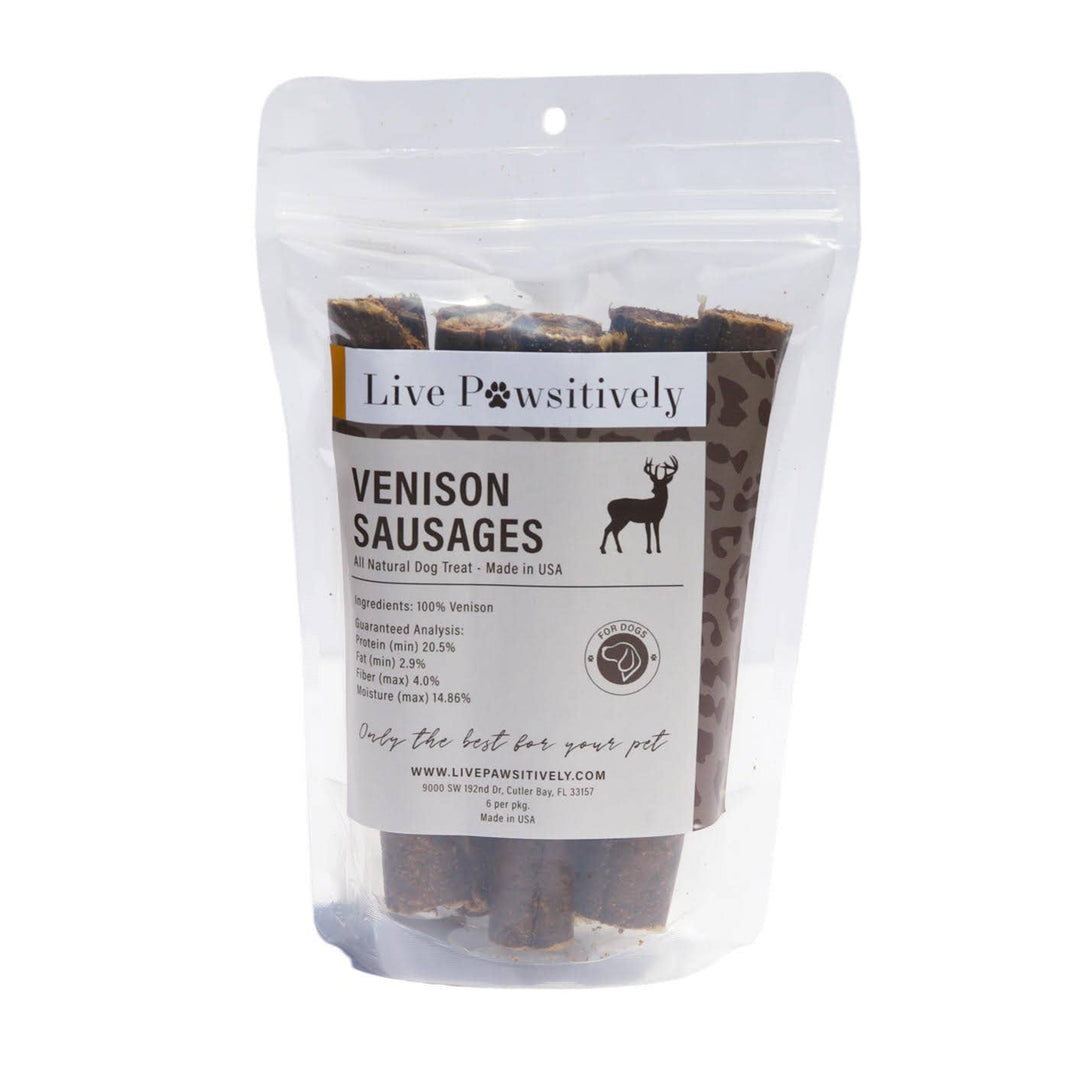 Live Pawsitive - Venison Sausage Single Ingredient Dog Treat