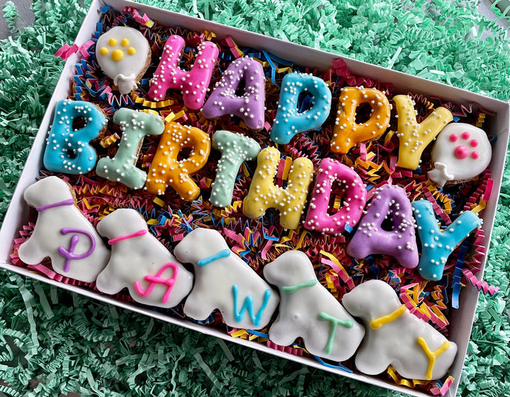 YumYum4DOGS - Happy Birthday PAWTY letter dog treat (GIFT BOX)