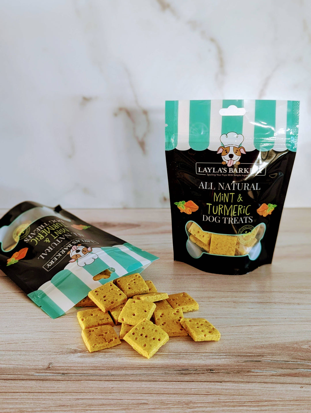 Layla's Barkery - All Natural Mint & Turmeric Dog Treats