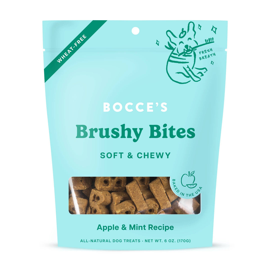 Pet Palette Distribution - Bocce's Bakery Dailies Brushy Bites Soft & Chewy Treats 6oz